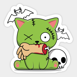 Zombie Cat Sticker